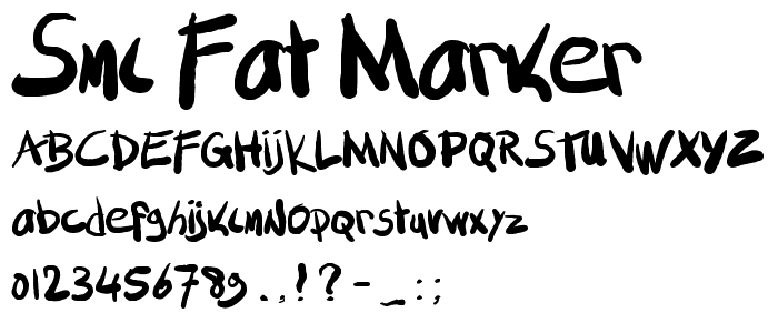 SML FAT MARKER font